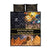 Ancient African Achievements Quilt Bed Set Egyptian Pyramids Galaxy