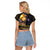 Ancient African Achievements Raglan Cropped T Shirt Egyptian Pyramids Galaxy