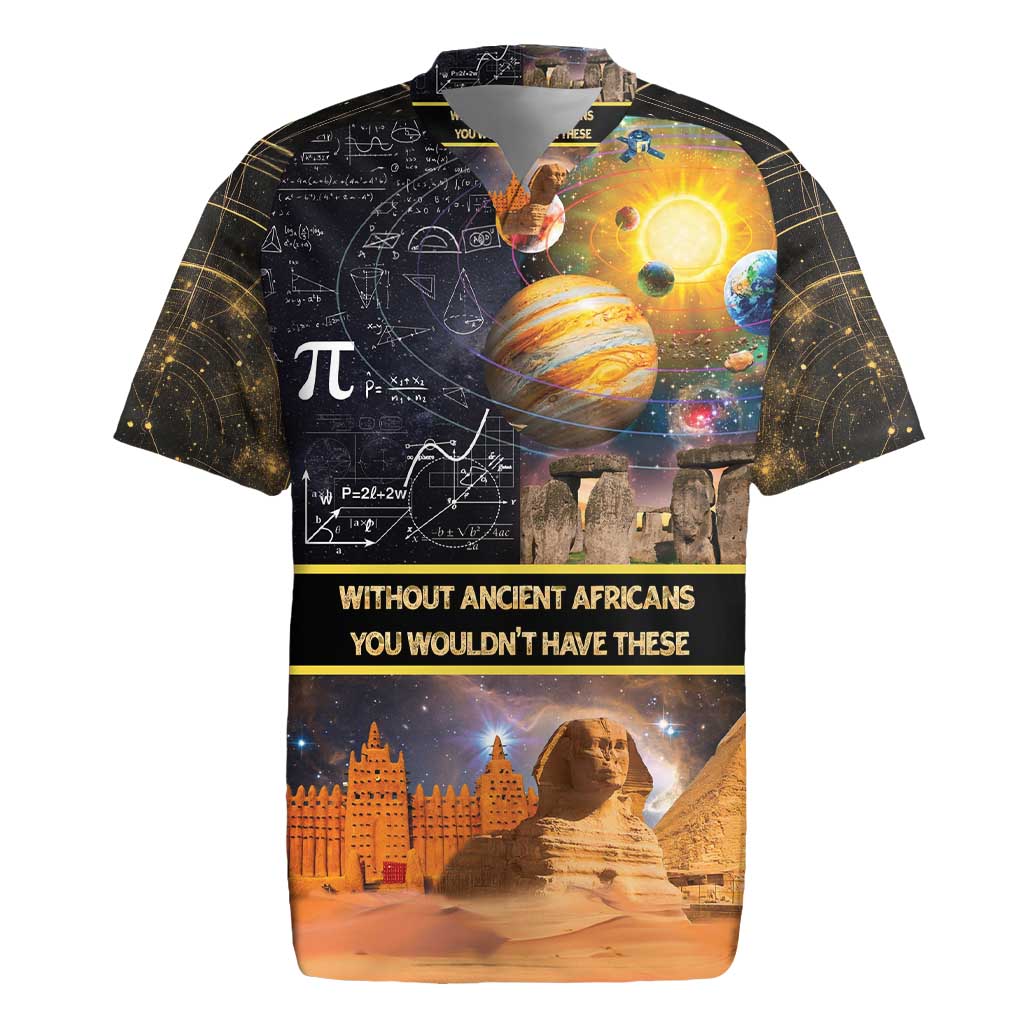 Ancient African Achievements Rugby Jersey Egyptian Pyramids Galaxy