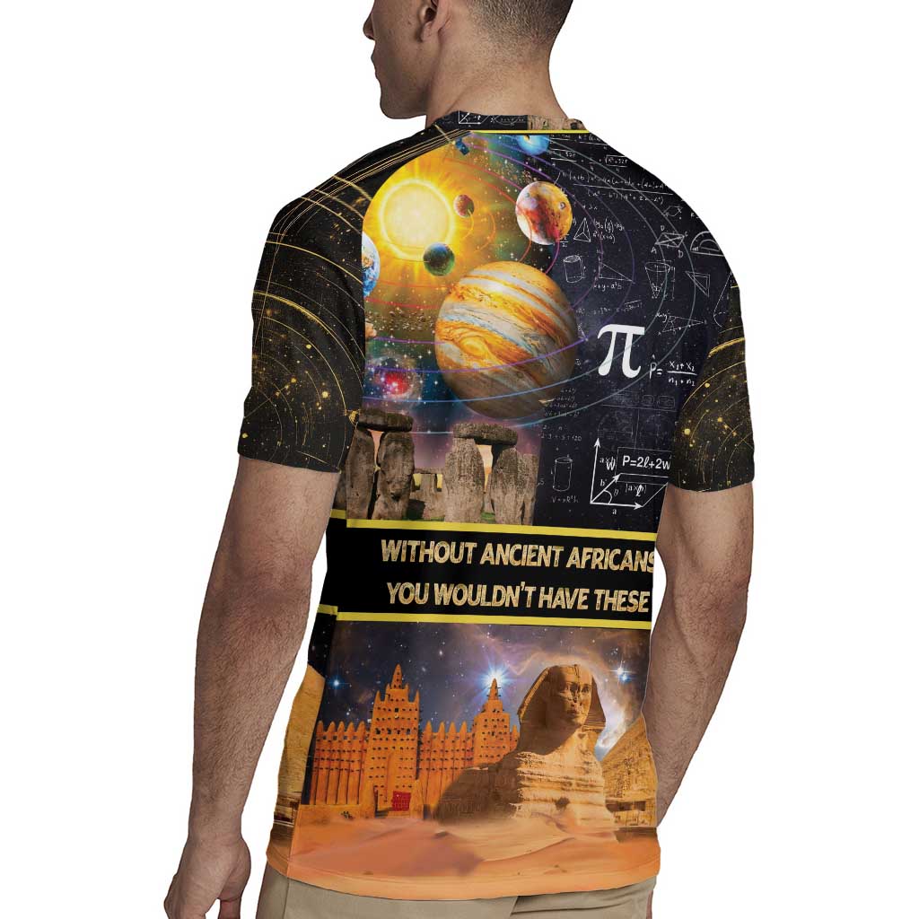 Ancient African Achievements Rugby Jersey Egyptian Pyramids Galaxy