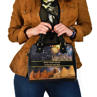 Ancient African Achievements Shoulder Handbag Egyptian Pyramids Galaxy