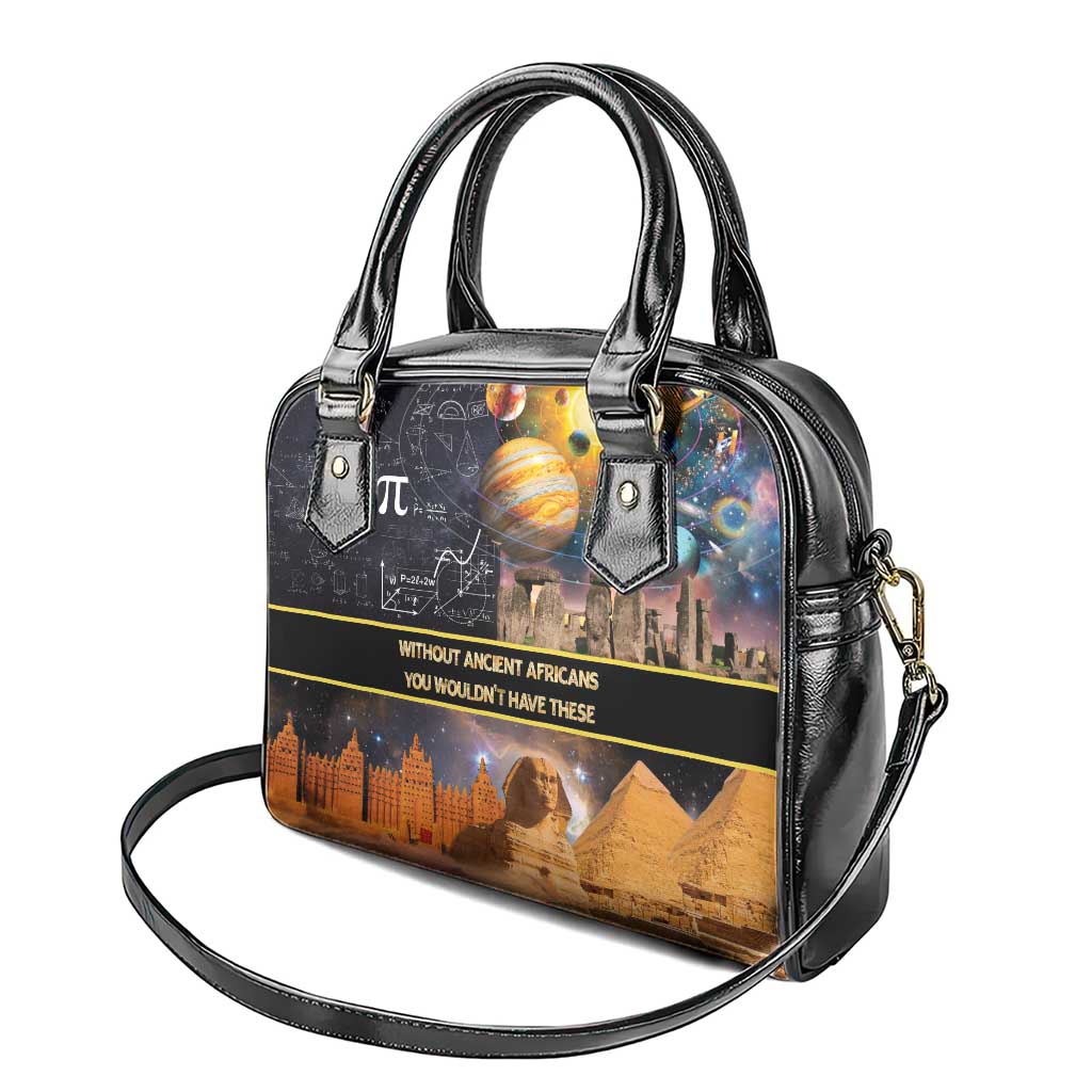 Ancient African Achievements Shoulder Handbag Egyptian Pyramids Galaxy