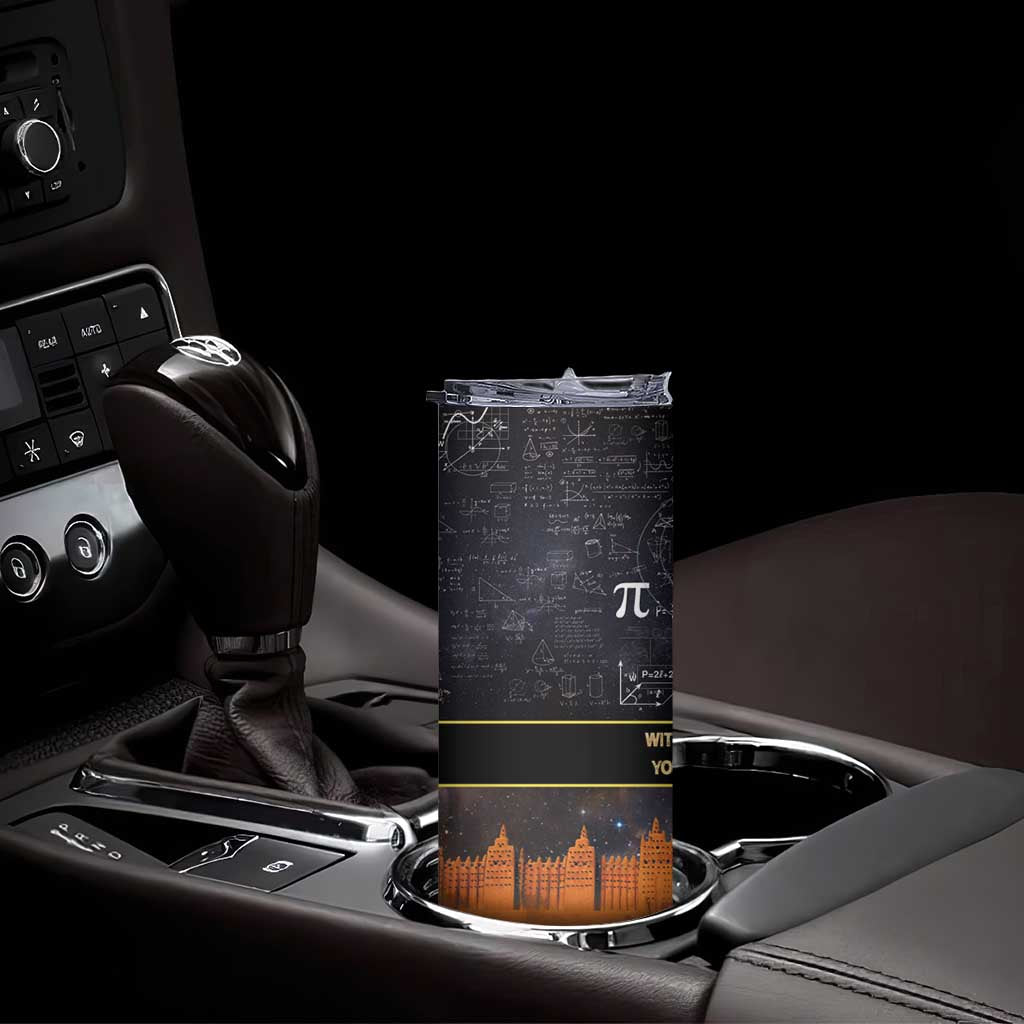 Ancient African Achievements Skinny Tumbler Egyptian Pyramids Galaxy