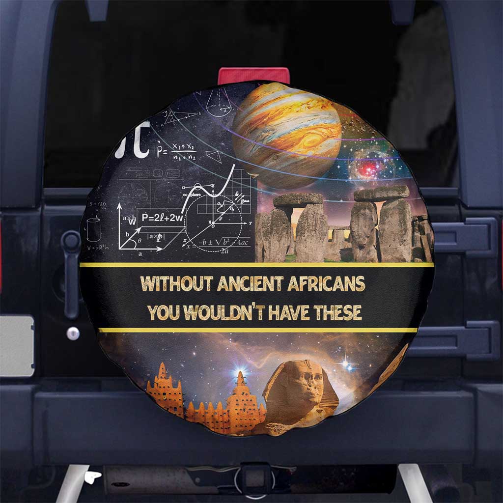 Ancient African Achievements Spare Tire Cover Egyptian Pyramids Galaxy