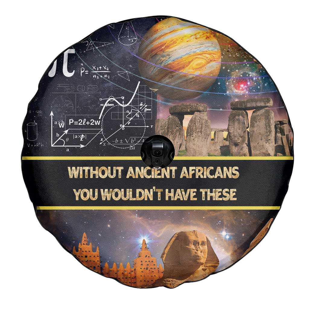 Ancient African Achievements Spare Tire Cover Egyptian Pyramids Galaxy