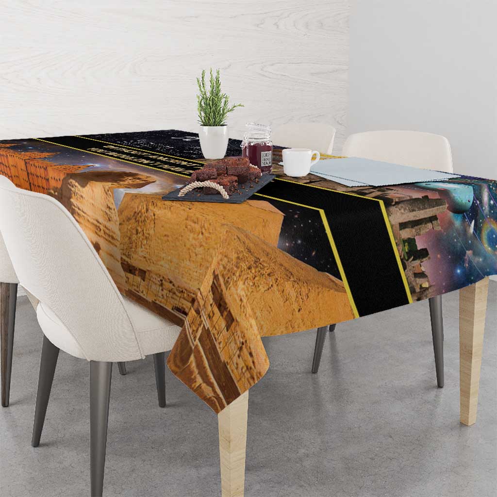 Ancient African Achievements Tablecloth Egyptian Pyramids Galaxy