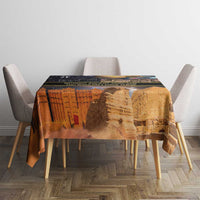 Ancient African Achievements Tablecloth Egyptian Pyramids Galaxy