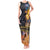 Ancient African Achievements Tank Maxi Dress Egyptian Pyramids Galaxy
