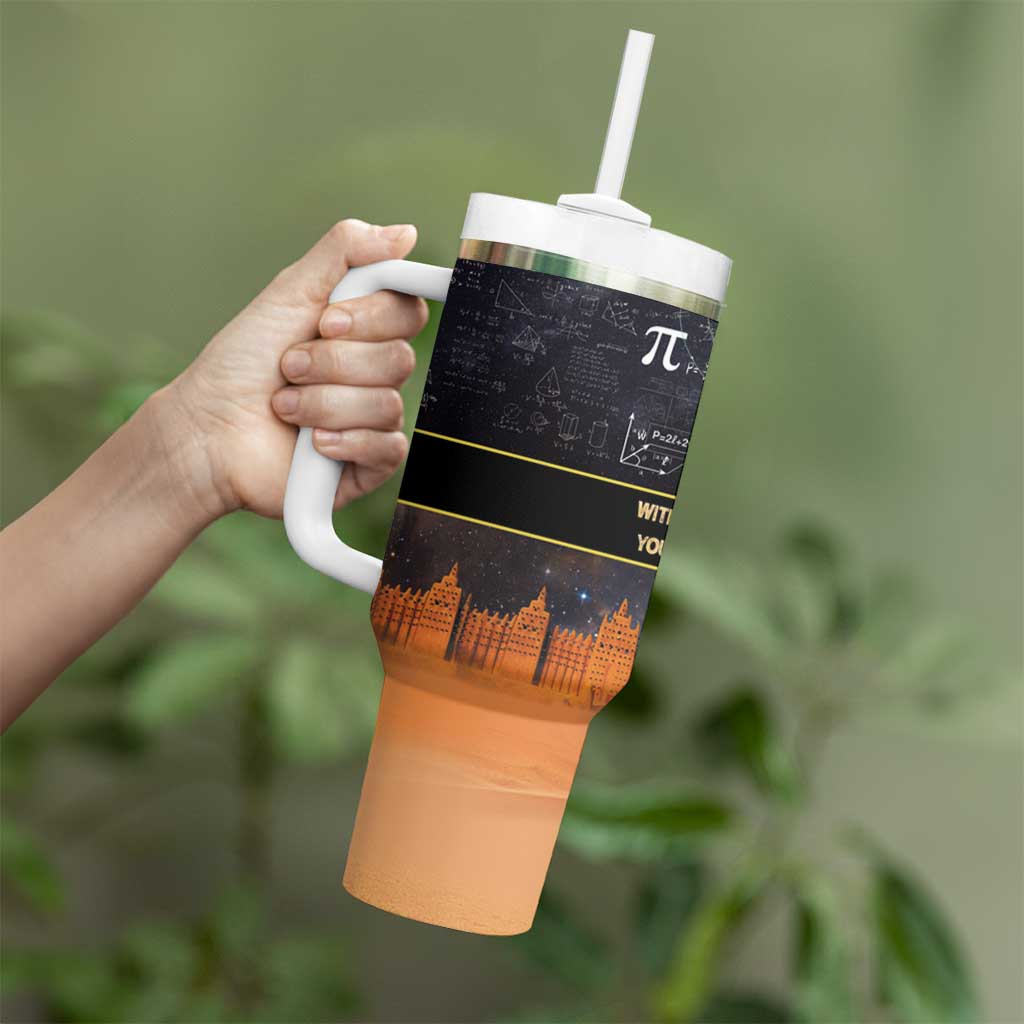 Ancient African Achievements Tumbler With Handle Egyptian Pyramids Galaxy