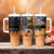 Ancient African Achievements Tumbler With Handle Egyptian Pyramids Galaxy