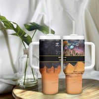Ancient African Achievements Tumbler With Handle Egyptian Pyramids Galaxy