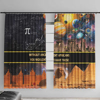 Ancient African Achievements Window Curtain Egyptian Pyramids Galaxy