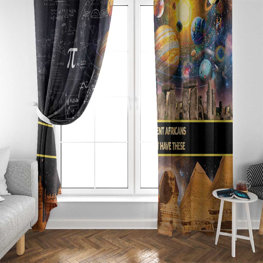 Ancient African Achievements Window Curtain Egyptian Pyramids Galaxy