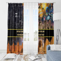 Ancient African Achievements Window Curtain Egyptian Pyramids Galaxy
