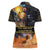 Ancient African Achievements Women Polo Shirt Egyptian Pyramids Galaxy
