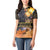Ancient African Achievements Women Polo Shirt Egyptian Pyramids Galaxy