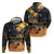 Ancient African Achievements Zip Hoodie Egyptian Pyramids Galaxy