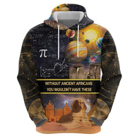 Ancient African Achievements Zip Hoodie Egyptian Pyramids Galaxy