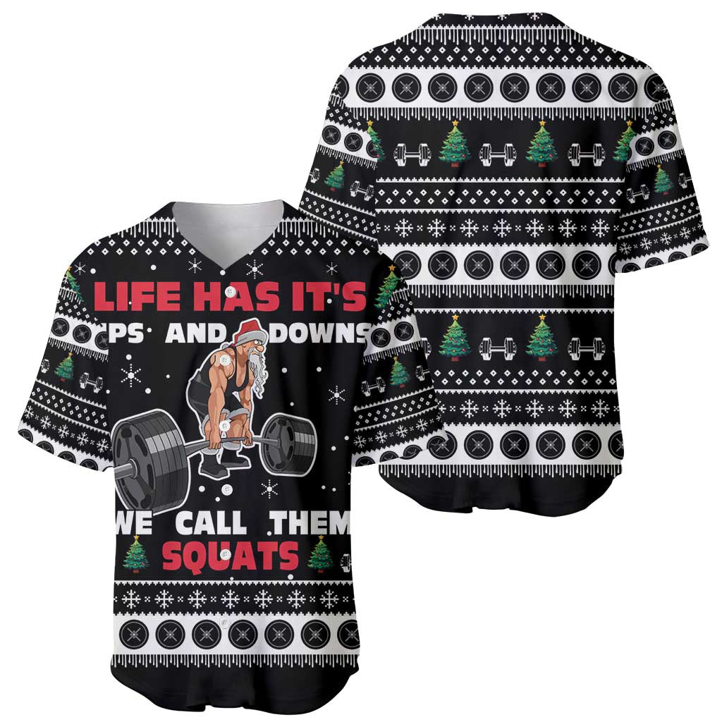 Santa Claus Love Gym Baseball Jersey Christmas Santa Does Weightlifting DT04 - Wonder Print Shop