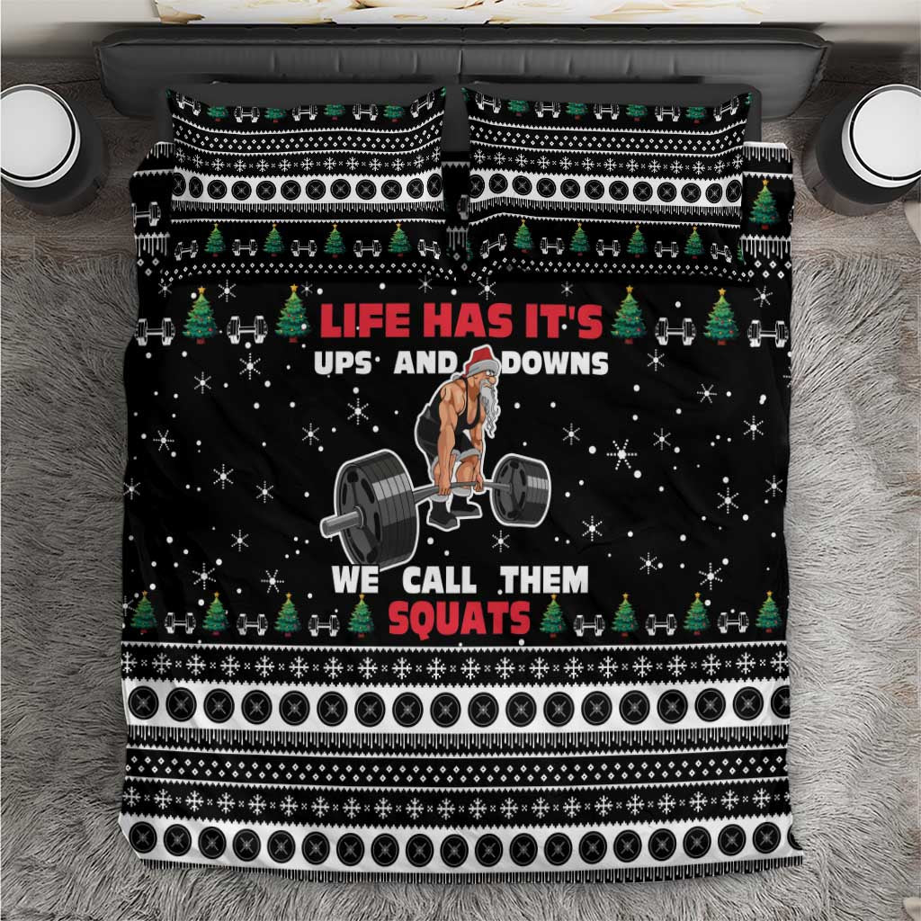 Santa Claus Love Gym Bedding Set Christmas Santa Does Weightlifting DT04 - Wonder Print Shop