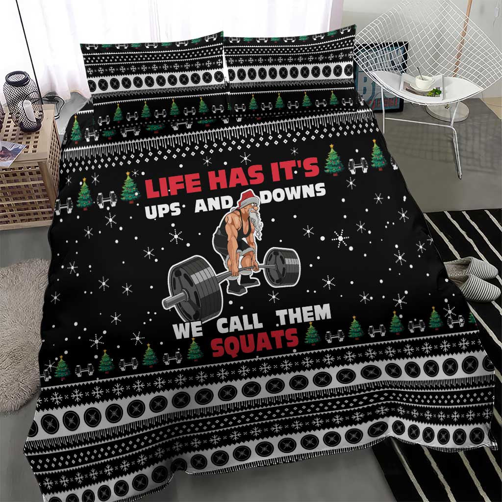 Santa Claus Love Gym Bedding Set Christmas Santa Does Weightlifting DT04 - Wonder Print Shop
