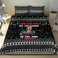 Santa Claus Love Gym Bedding Set Christmas Santa Does Weightlifting DT04 - Wonder Print Shop