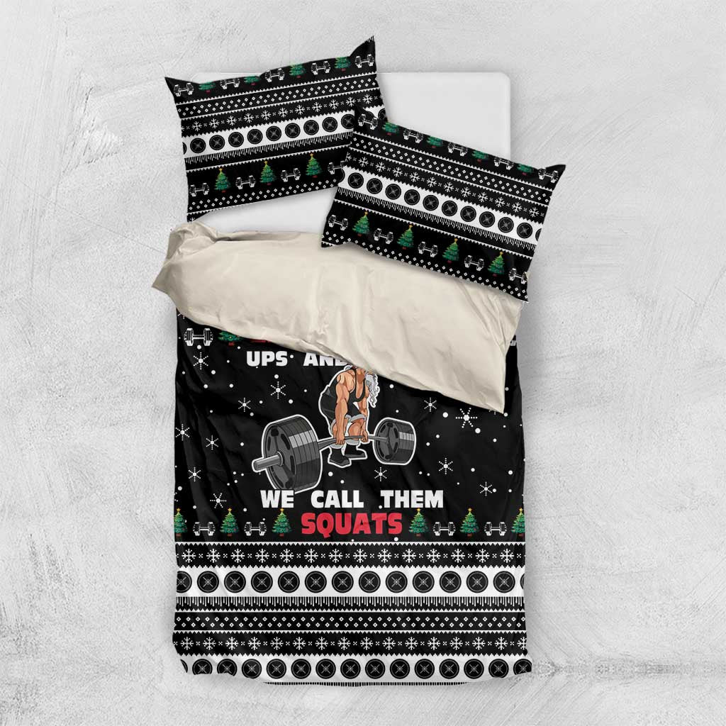 Santa Claus Love Gym Bedding Set Christmas Santa Does Weightlifting DT04 - Wonder Print Shop