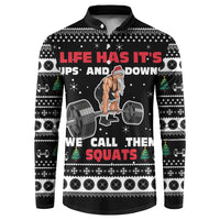 Santa Claus Love Gym Button Sweatshirt Christmas Santa Does Weightlifting DT04 - Wonder Print Shop