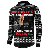 Santa Claus Love Gym Button Sweatshirt Christmas Santa Does Weightlifting DT04 - Wonder Print Shop