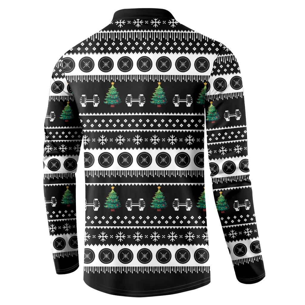 Santa Claus Love Gym Button Sweatshirt Christmas Santa Does Weightlifting DT04 - Wonder Print Shop