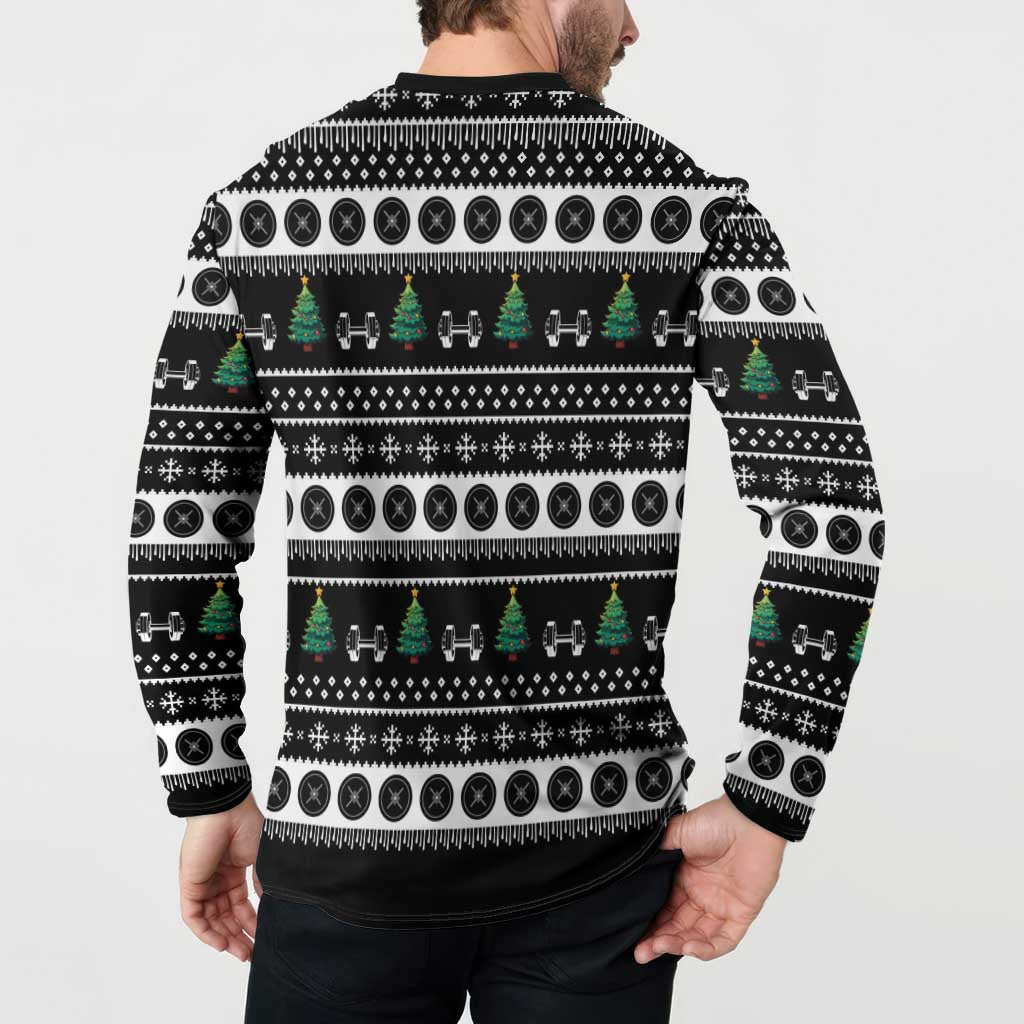 Santa Claus Love Gym Button Sweatshirt Christmas Santa Does Weightlifting DT04 - Wonder Print Shop