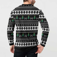 Santa Claus Love Gym Button Sweatshirt Christmas Santa Does Weightlifting DT04 - Wonder Print Shop