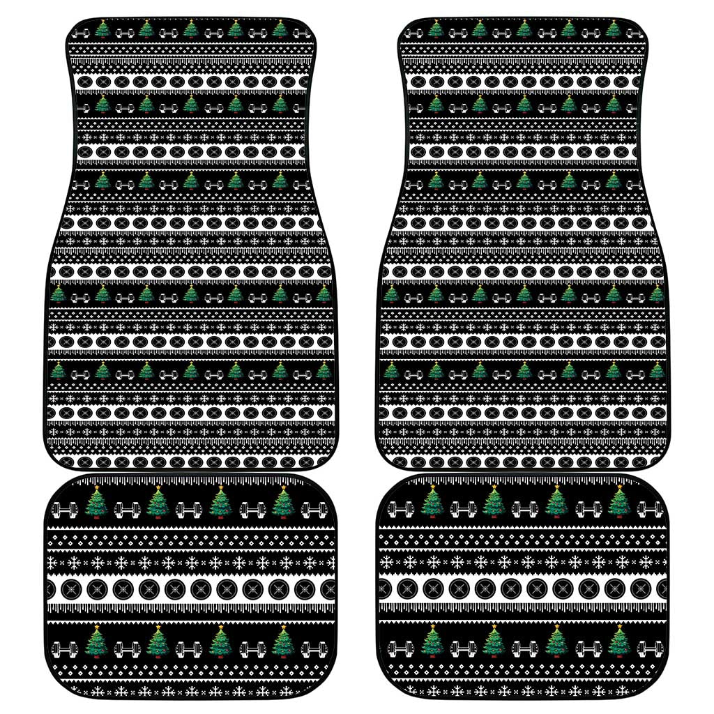 Santa Claus Love Gym Car Mats Christmas Santa Does Weightlifting DT04 - Wonder Print Shop