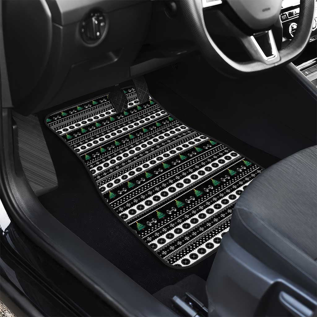 Santa Claus Love Gym Car Mats Christmas Santa Does Weightlifting DT04 - Wonder Print Shop
