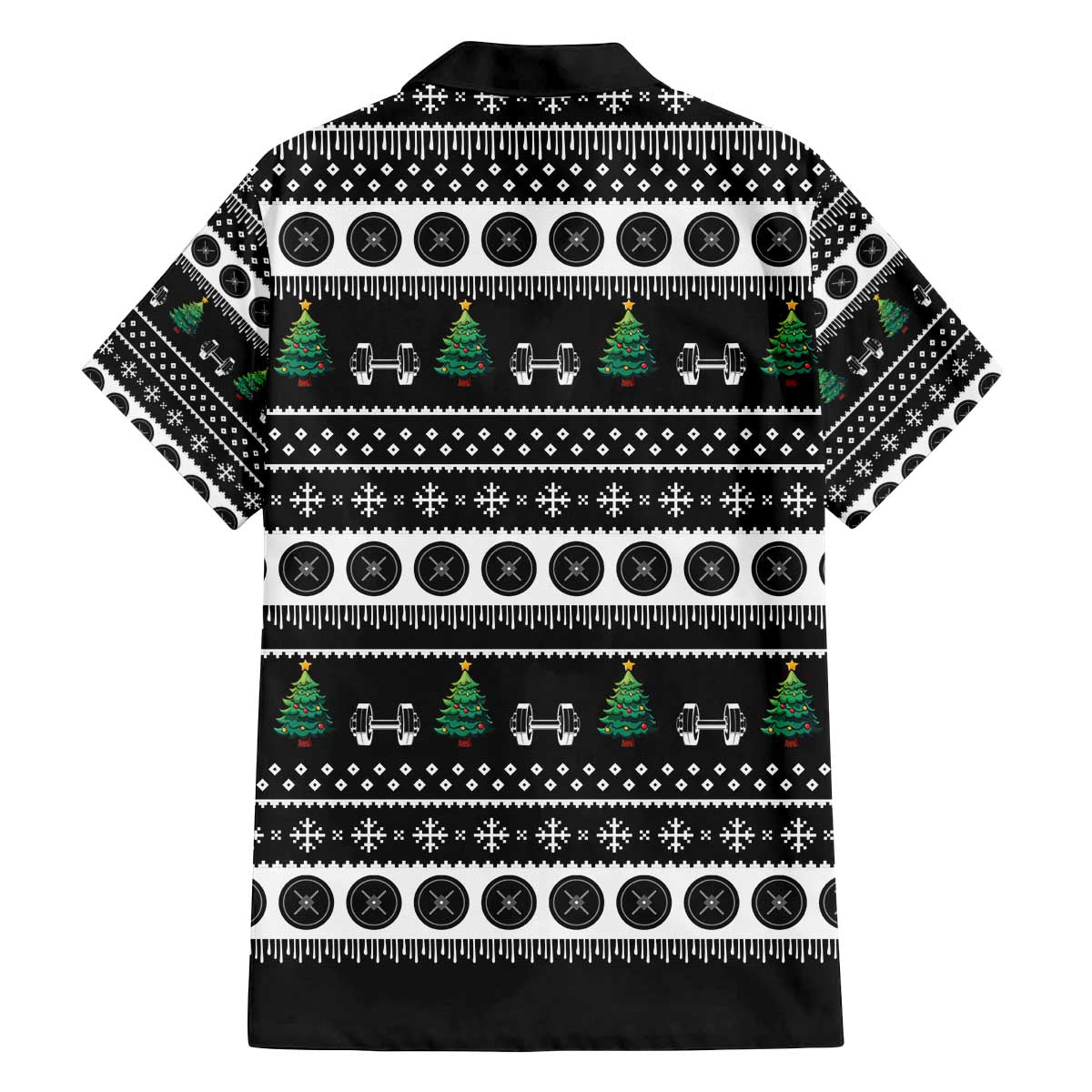 Santa Claus Love Gym Family Matching Off The Shoulder Long Sleeve Dress and Hawaiian Shirt Christmas Santa Does Weightlifting DT04 - Wonder Print Shop