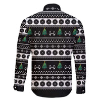 Santa Claus Love Gym Family Matching Off The Shoulder Long Sleeve Dress and Hawaiian Shirt Christmas Santa Does Weightlifting DT04 - Wonder Print Shop