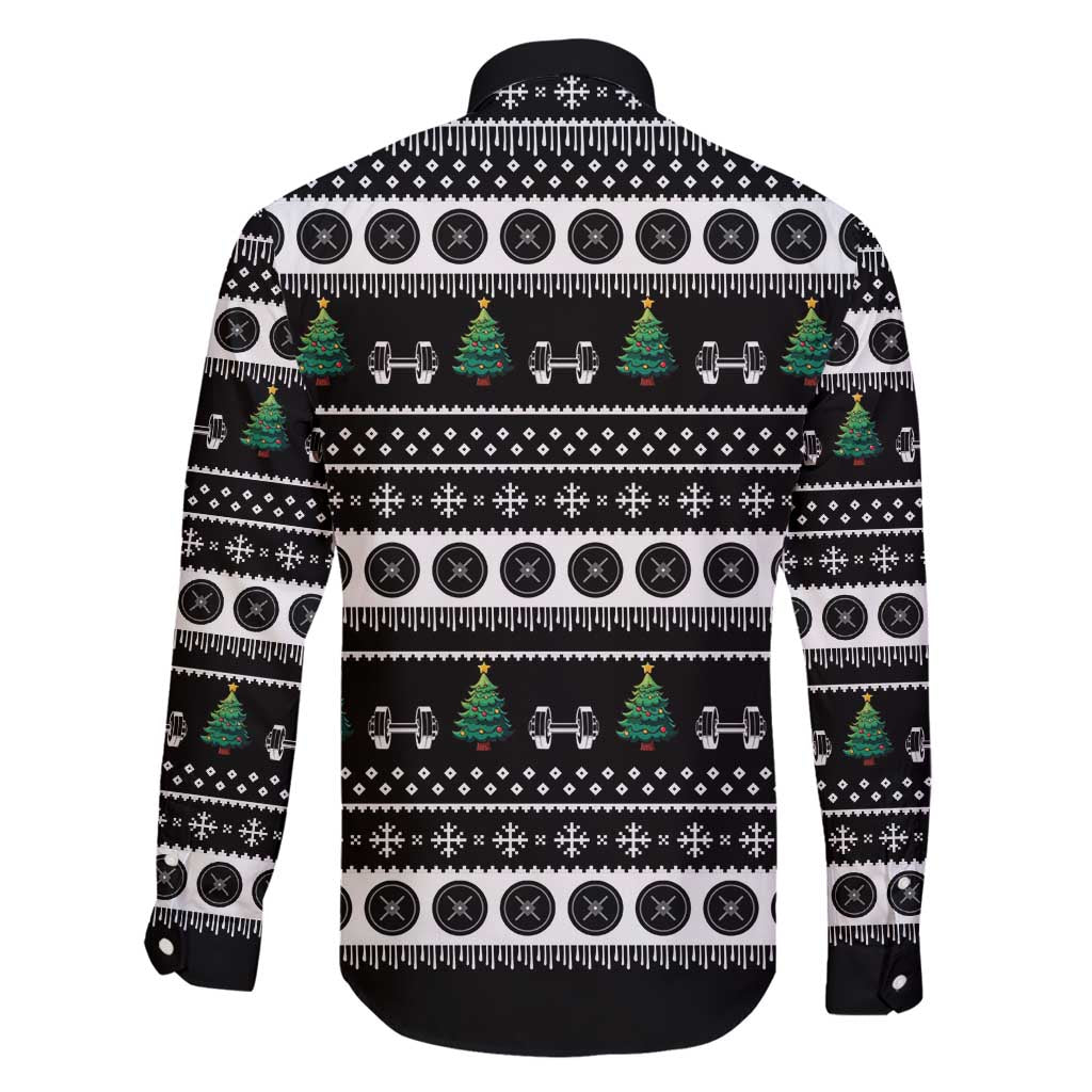 Santa Claus Love Gym Family Matching Off Shoulder Maxi Dress and Hawaiian Shirt Christmas Santa Does Weightlifting DT04 - Wonder Print Shop