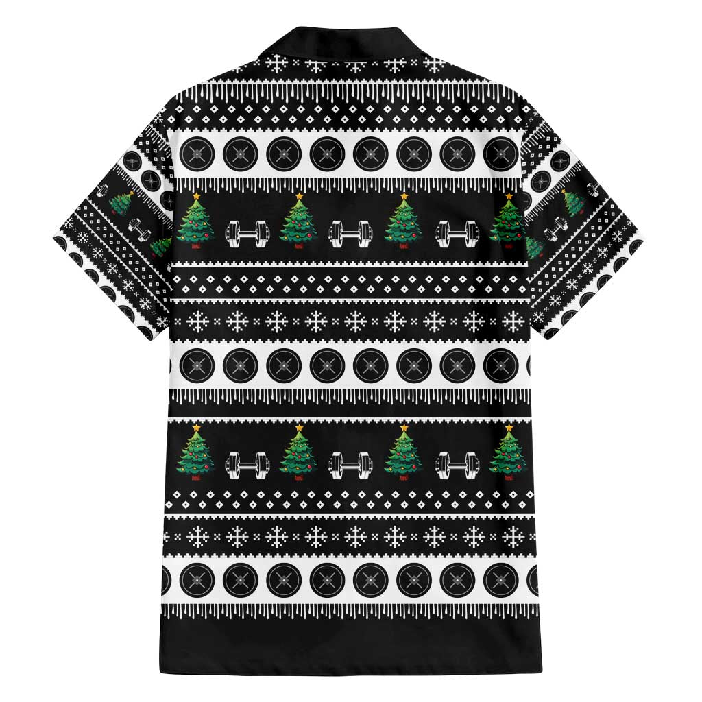 Santa Claus Love Gym Family Matching Off Shoulder Short Dress and Hawaiian Shirt Christmas Santa Does Weightlifting DT04 - Wonder Print Shop