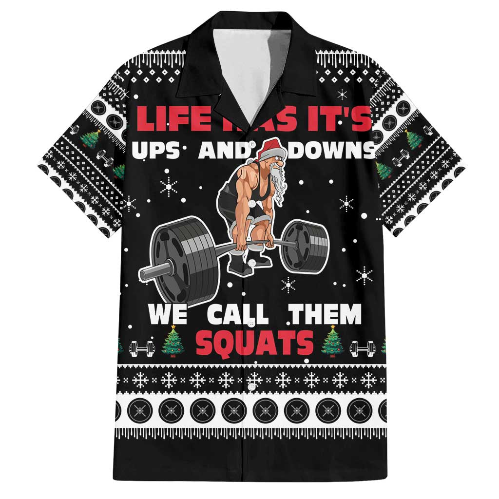 Santa Claus Love Gym Family Matching Puletasi and Hawaiian Shirt Christmas Santa Does Weightlifting DT04 - Wonder Print Shop