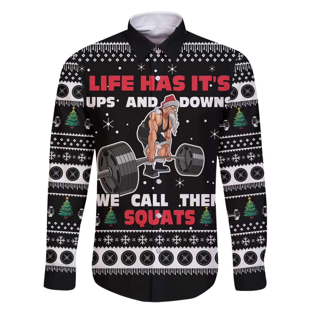 Santa Claus Love Gym Family Matching Puletasi and Hawaiian Shirt Christmas Santa Does Weightlifting DT04 - Wonder Print Shop