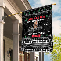 Santa Claus Love Gym Garden Flag Christmas Santa Does Weightlifting DT04 - Wonder Print Shop
