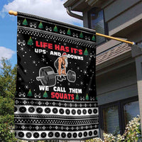 Santa Claus Love Gym Garden Flag Christmas Santa Does Weightlifting DT04 - Wonder Print Shop