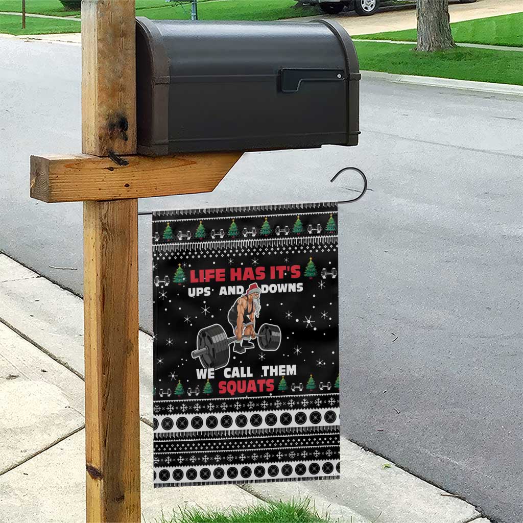 Santa Claus Love Gym Garden Flag Christmas Santa Does Weightlifting DT04 - Wonder Print Shop