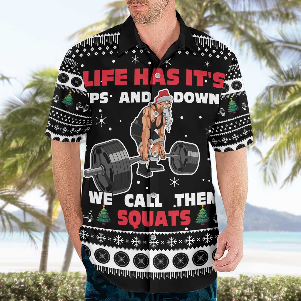 Santa Claus Love Gym Hawaiian Shirt Christmas Santa Does Weightlifting DT04 - Wonder Print Shop
