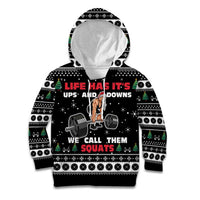 Santa Claus Love Gym Kid Hoodie Christmas Santa Does Weightlifting DT04 - Wonder Print Shop