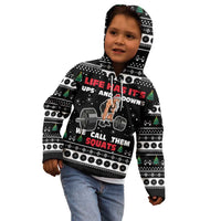 Santa Claus Love Gym Kid Hoodie Christmas Santa Does Weightlifting DT04 - Wonder Print Shop