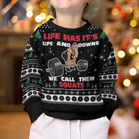 Santa Claus Love Gym Kid Ugly Christmas Sweater Christmas Santa Does Weightlifting DT04 - Wonder Print Shop