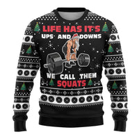 Santa Claus Love Gym Ugly Christmas Sweater Christmas Santa Does Weightlifting DT04 - Wonder Print Shop