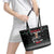 Santa Claus Love Gym Leather Tote Bag Christmas Santa Does Weightlifting DT04 - Wonder Print Shop