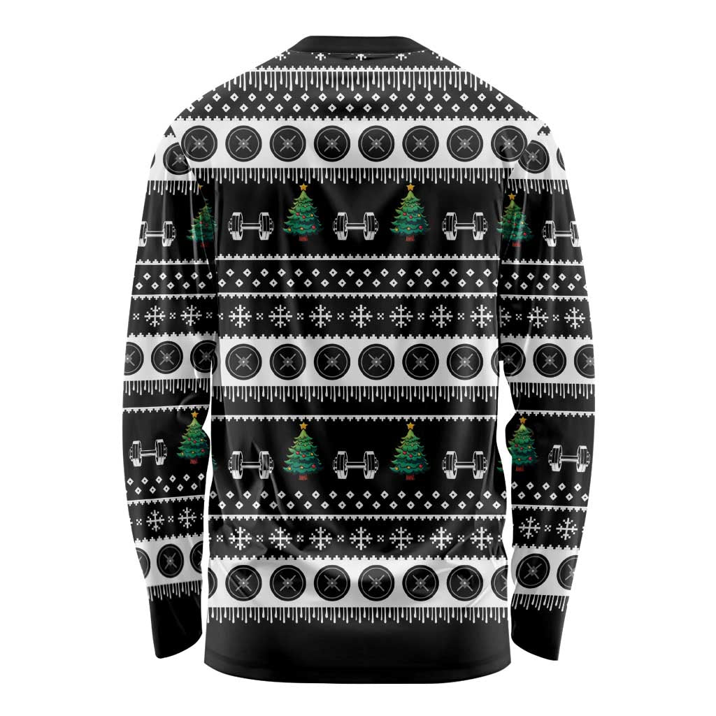 Santa Claus Love Gym Long Sleeve Shirt Christmas Santa Does Weightlifting DT04 - Wonder Print Shop